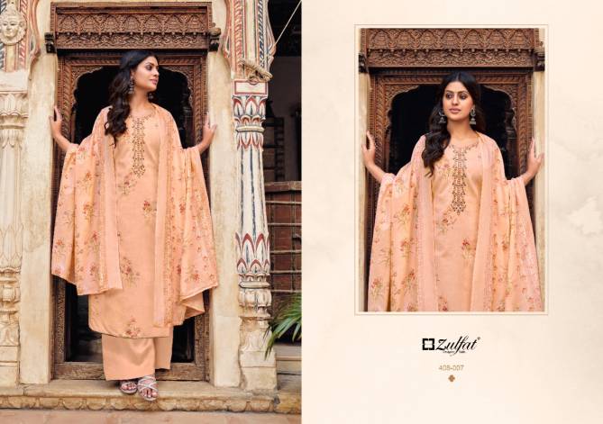 Zulfat Roza Regular Wear Cotton Printed Designer Dress Material Collection
